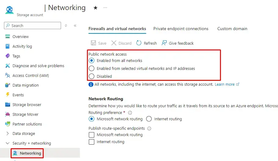 Storage Account Networking with Private Endpoint
